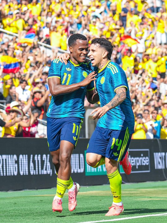 Colombia se impone 2-0 a Jordania en su último amistoso antes del Mundial 2026