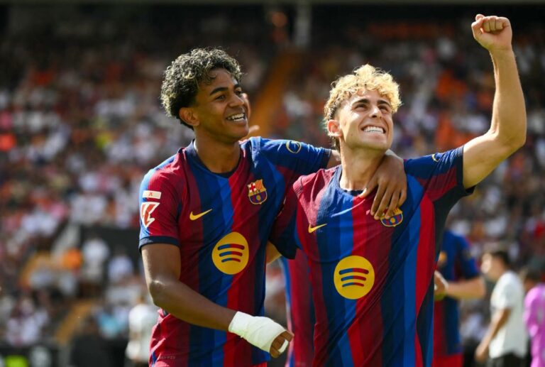 El Barcelona arrasa 5-0 al Valencia y continúa invicto en LaLiga