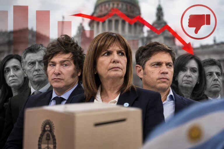 Encuesta revela saldo negativo para dirigentes políticos en Argentina
