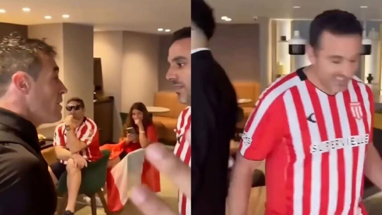 Hinchas de Estudiantes confrontan a árbitros antes de la Supercopa Internacional