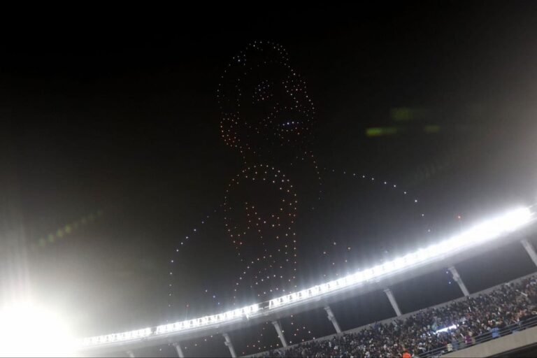 El curioso error en el show de drones para despedir a Messi
