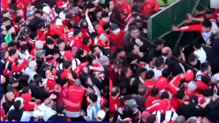 Tensión y caos en el ingreso de hinchas de River al estadio de Junín